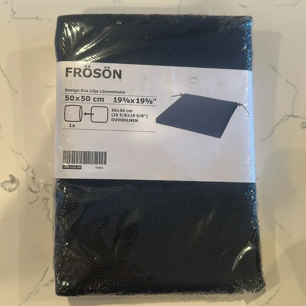 NEW IKEA Froson Cushion Cover 704.129.41 Navy Blue Sz 19 5/8 x 19 5/8